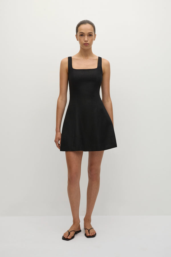 faithfull the brand Felice Mini Dress Black