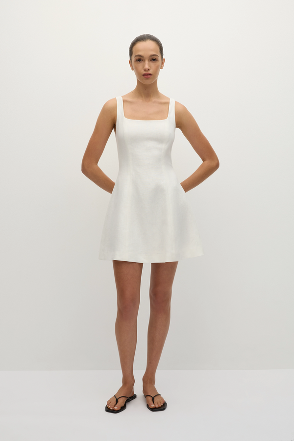 faithfull the brand Felice Mini Dress White