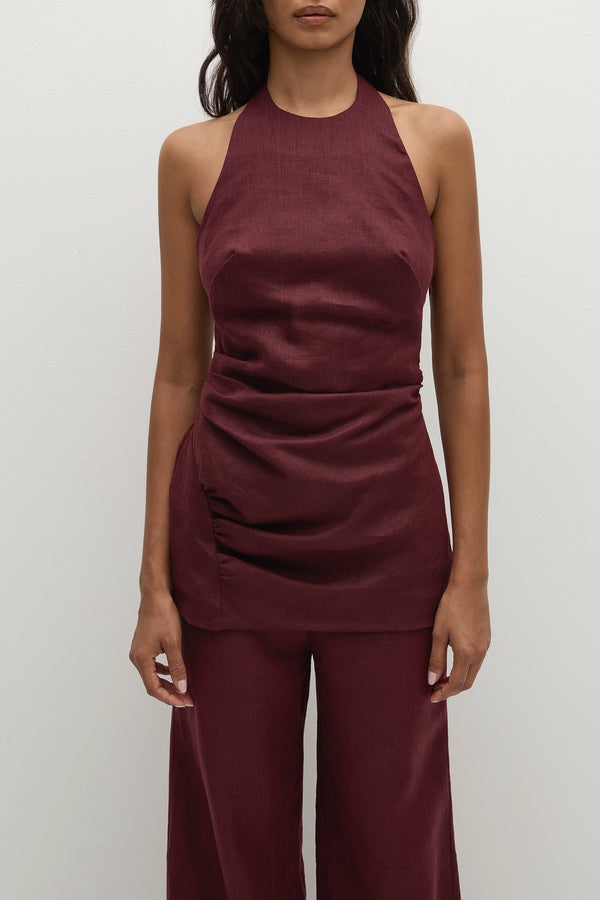 faithfull The Brand Fia Top Bordeaux