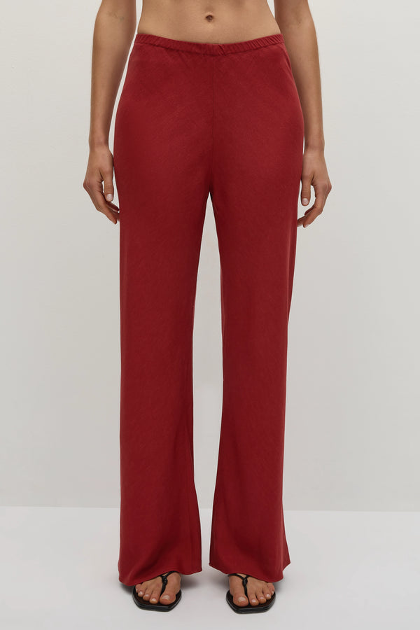 Faithfull The Brand Florine Pant Deep Red