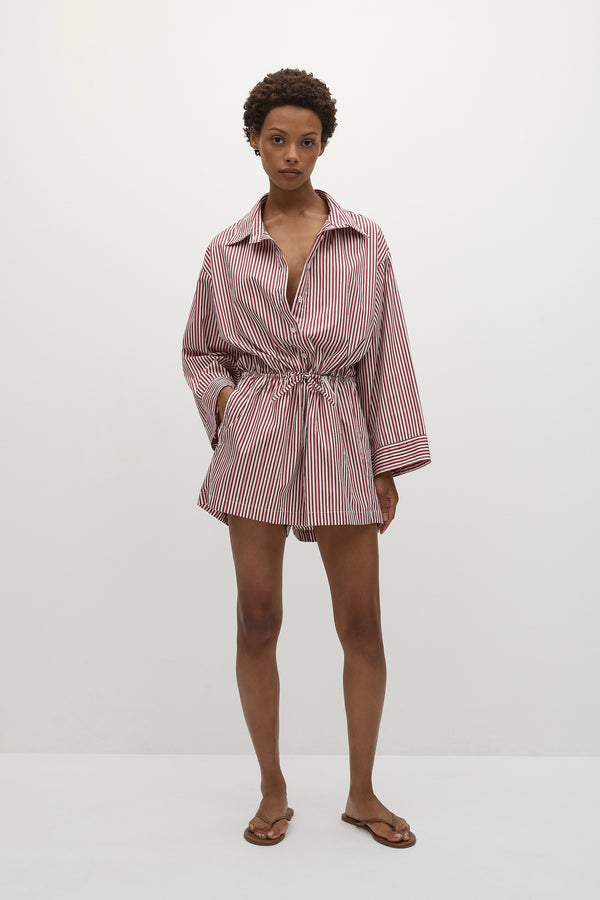faithfull the brand Freja Playsuit Clare Stripe