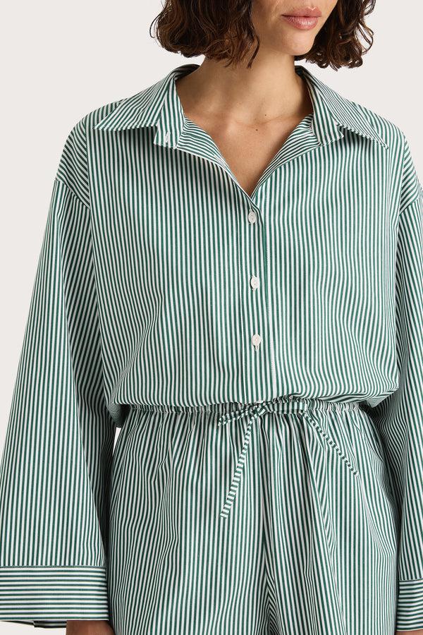 Faithfull The Brand Freja Playsuit Green Stripe