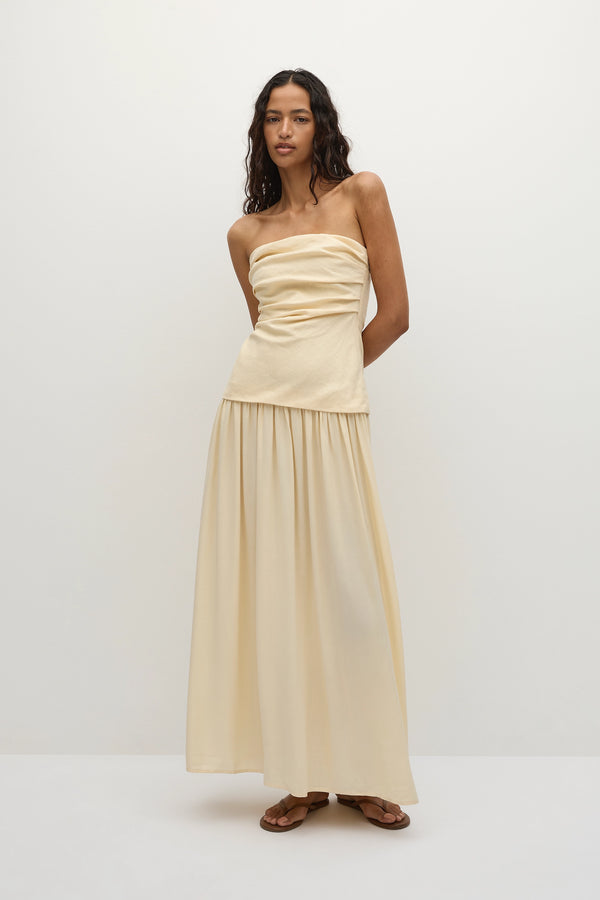 faithfull the brand Hedy Maxi Dress Butter