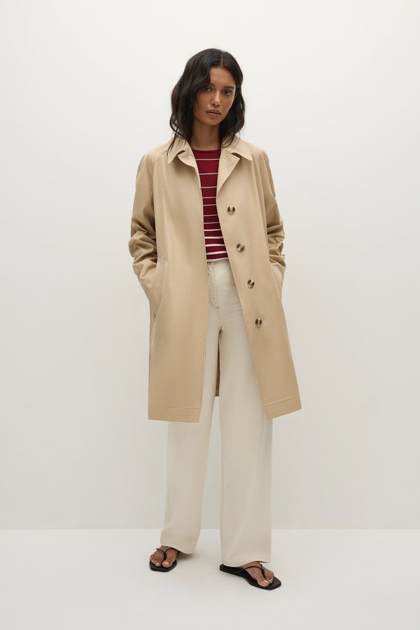 faithfull the brand Henrik Coat Fawn