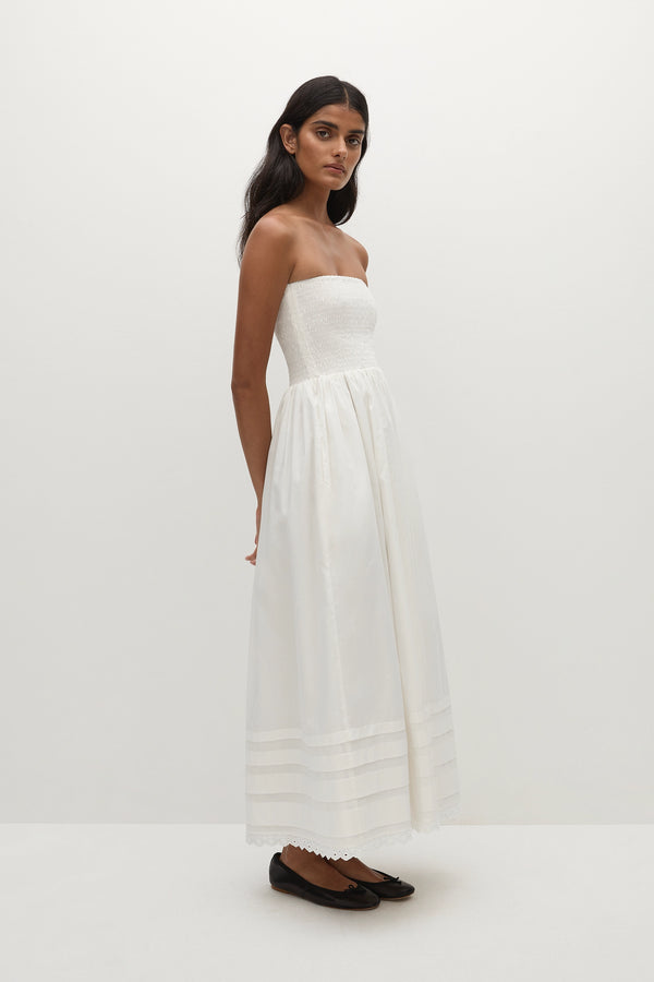 Faithfull The Brand Iben Midi Dress White