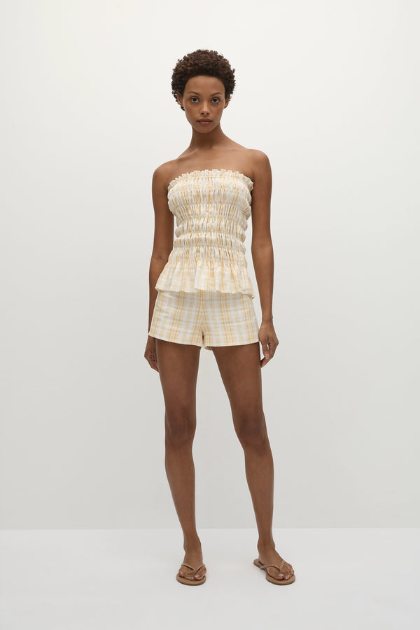 faithfull the brand Iris Top Piato Check