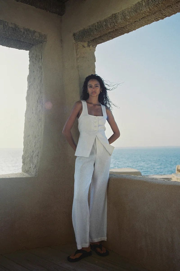 Faithfull The Brand Isotta Pant White - Final Sale