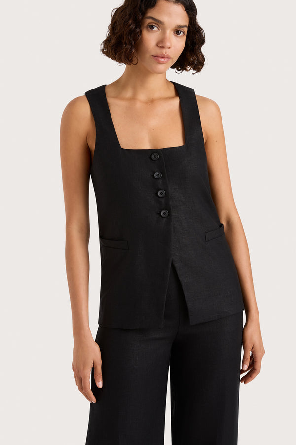 Faithfull The Brand Jackie Vest Black
