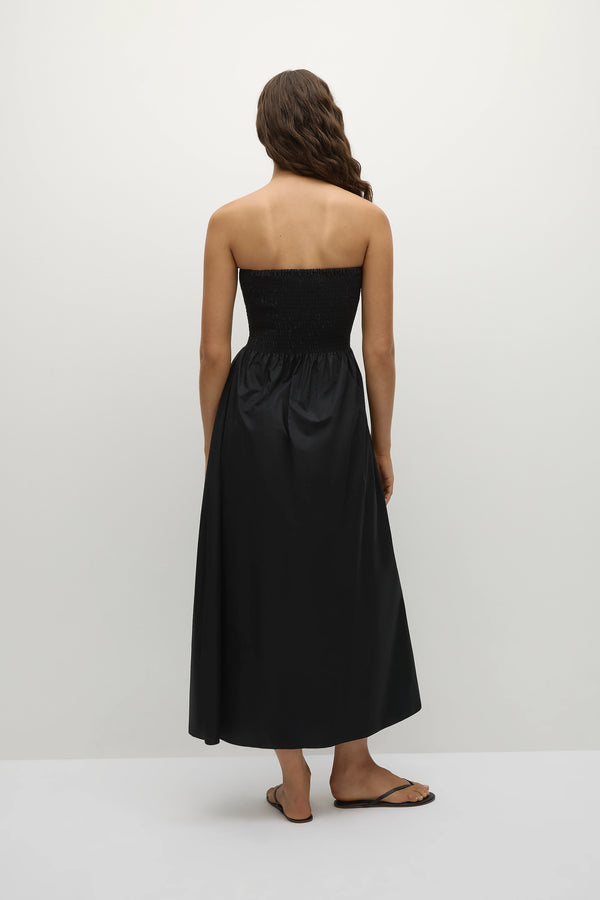 Faithfull The Brand Jamie Midi Dress Black