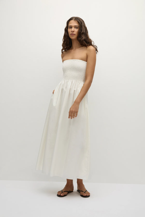 Faithfull The Brand Jamie Midi Dress White