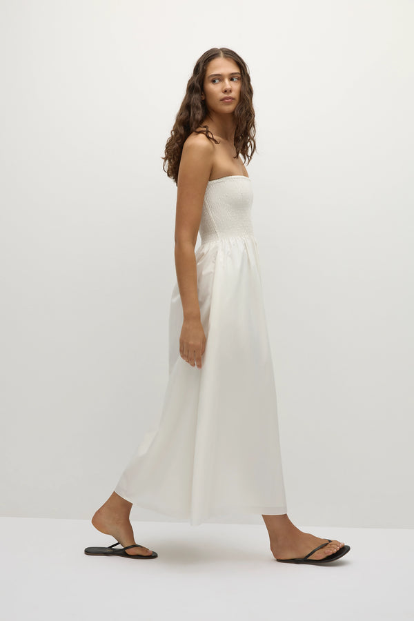 Faithfull The Brand Jamie Midi Dress White