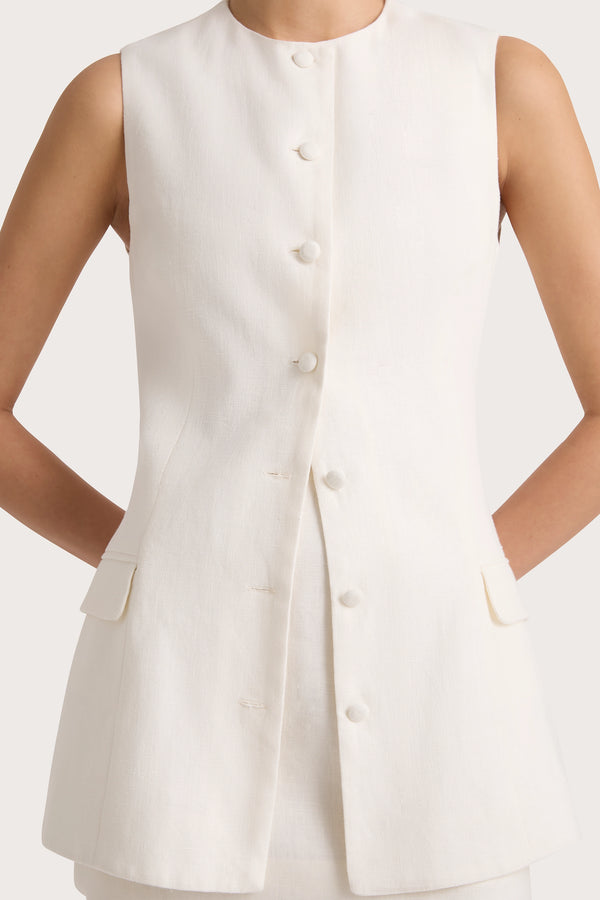 Faithfull The Brand Jane Vest White - Final Sale
