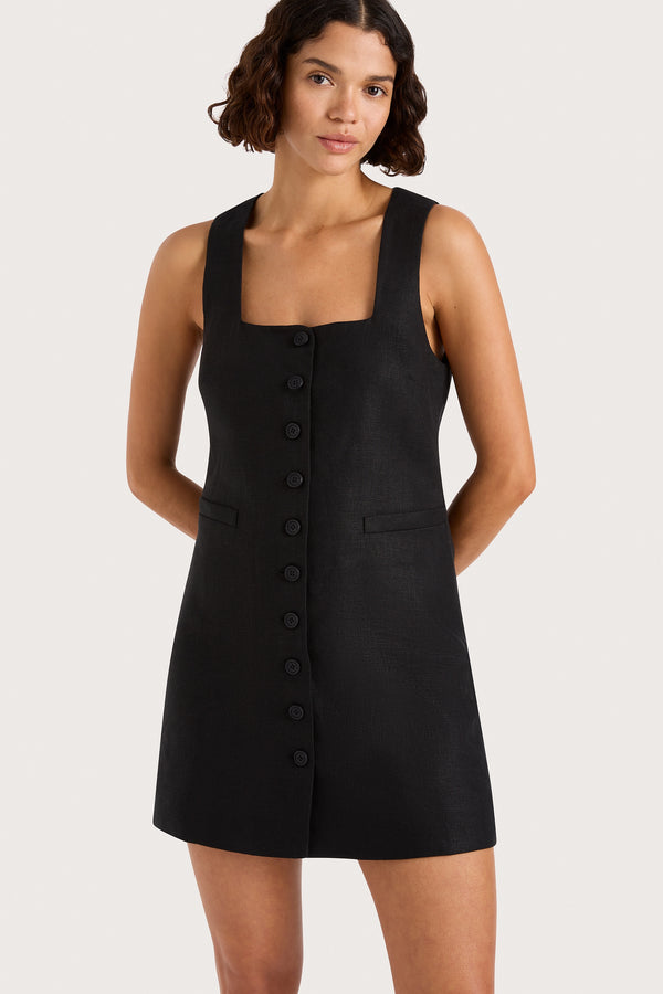 Faithfull The Brand Jaques Mini Dress Black