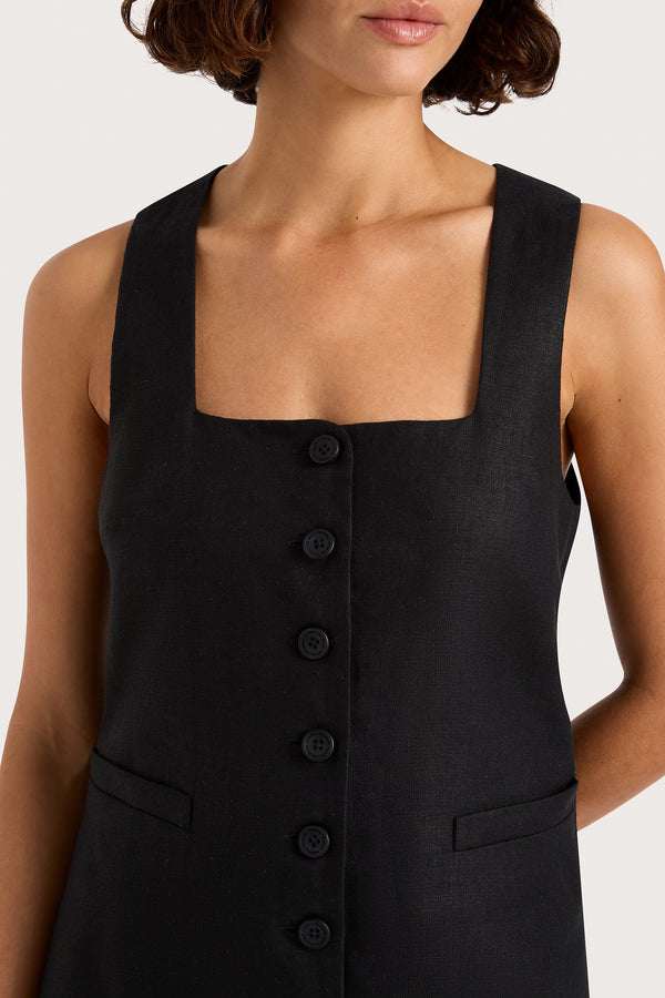 Faithfull The Brand Jaques Mini Dress Black