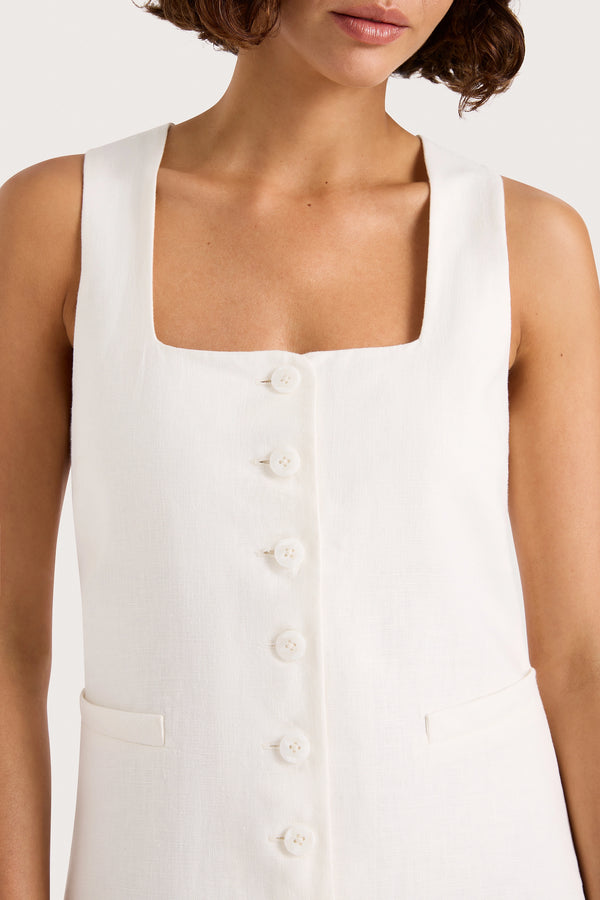 Faithfull The Brand Jaques Mini Dress White