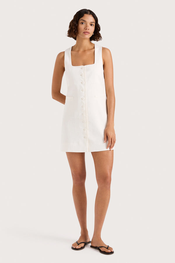 faithfull the brand Jaques Mini Dress White