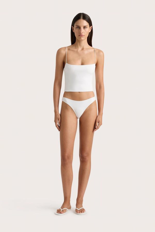 faithfull the brand Jean Swim Top White - Final Sale