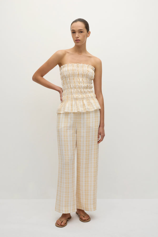 faithfull the brand Jones Pant Piato Check