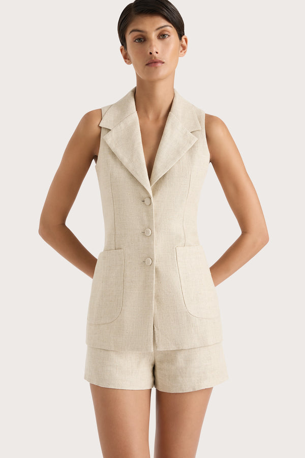 faithfull the brand Josette Vest Natural