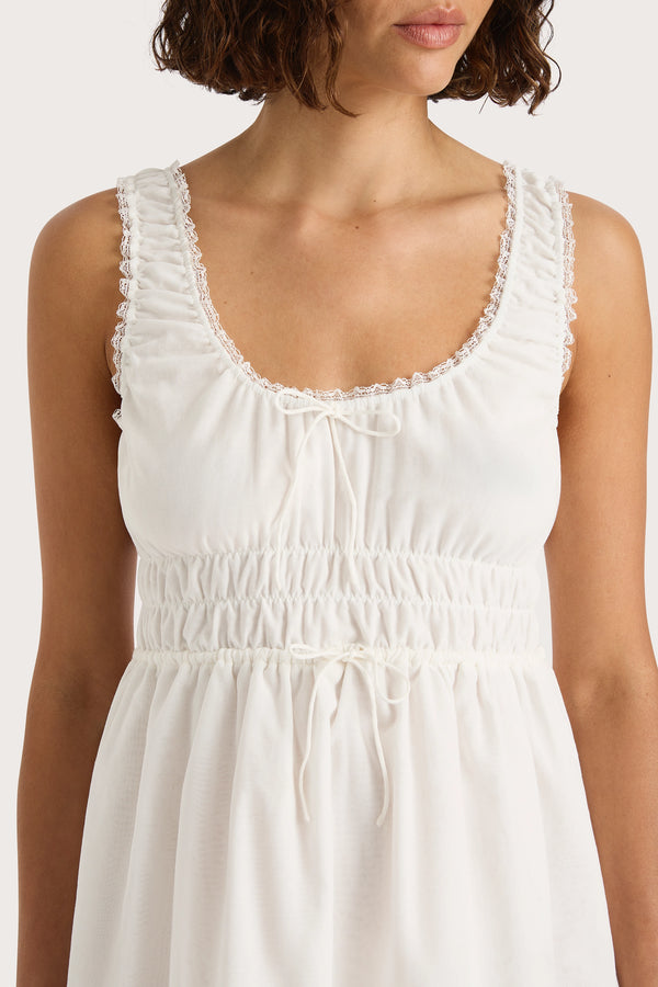 Faithfull The Brand Juliet Mini Dress White