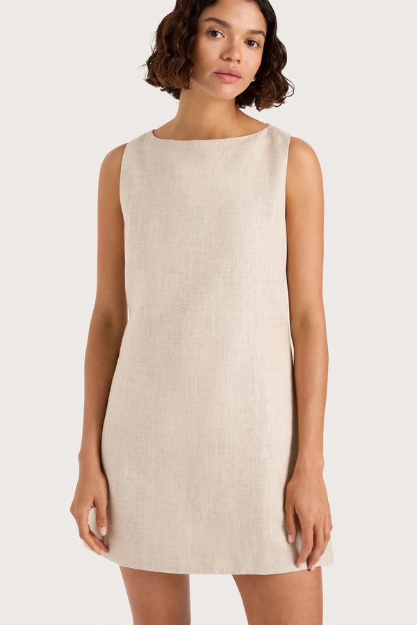 Faithfull The Brand Kelly Mini Dress Natural