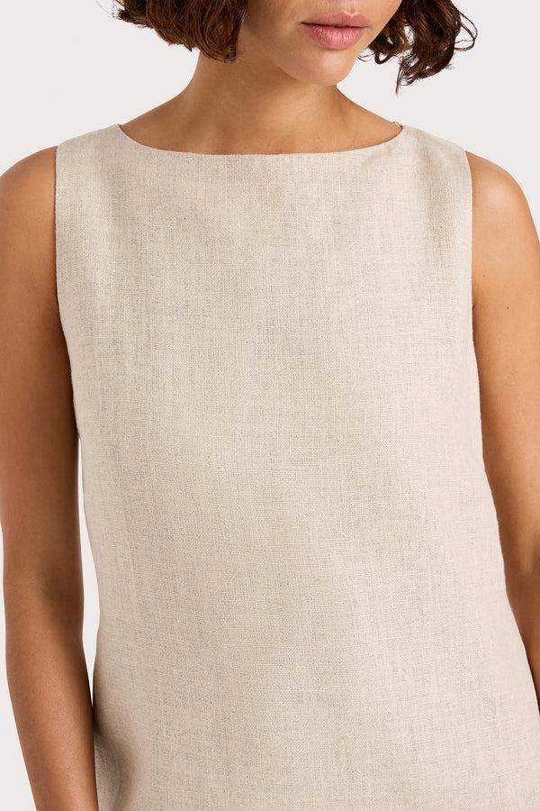 Faithfull The Brand Kelly Mini Dress Natural