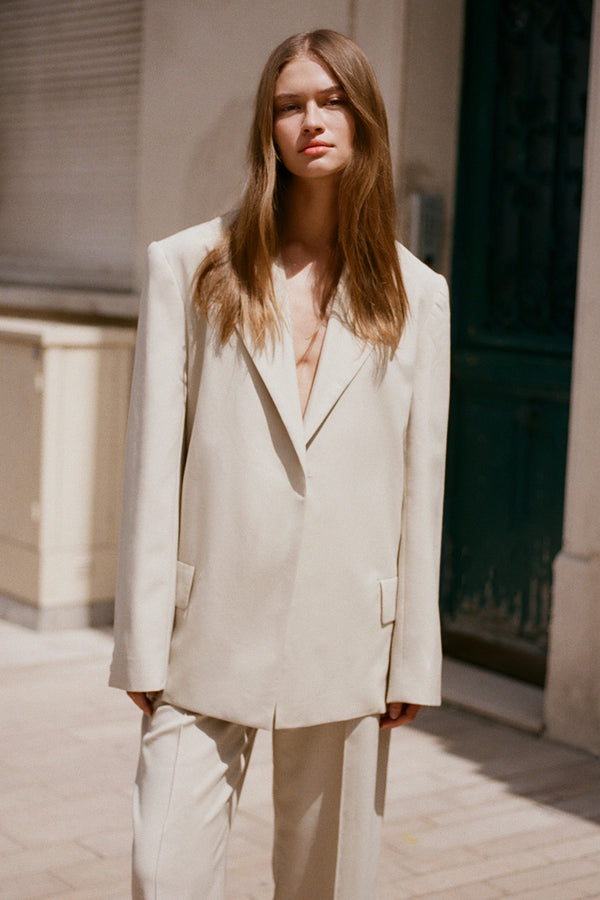 Faithfull The Brand Lena Blazer Beige - Final Sale