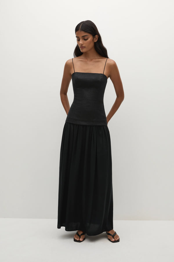 faithfull the brand Lenise Maxi Dress Black