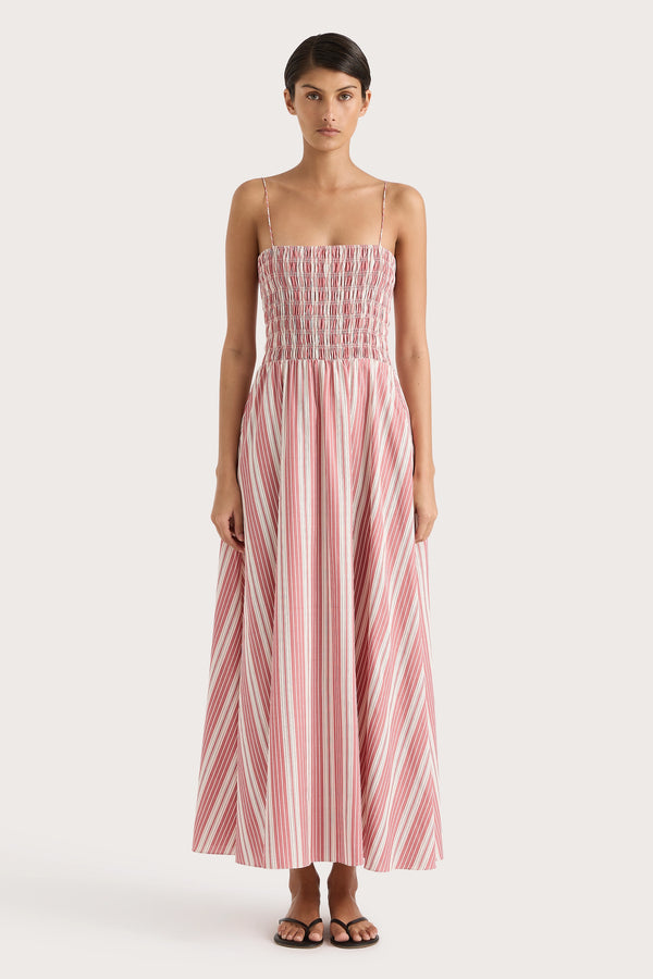 faithfull the brand Lida Maxi Dress Cherry Stripe