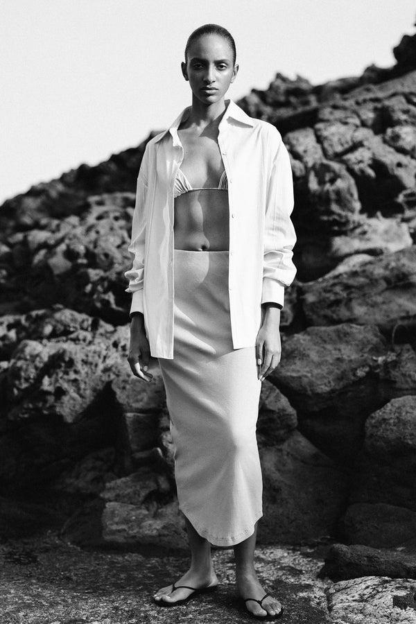 Faithfull The Brand Loire Skirt Taupe - Final Sale