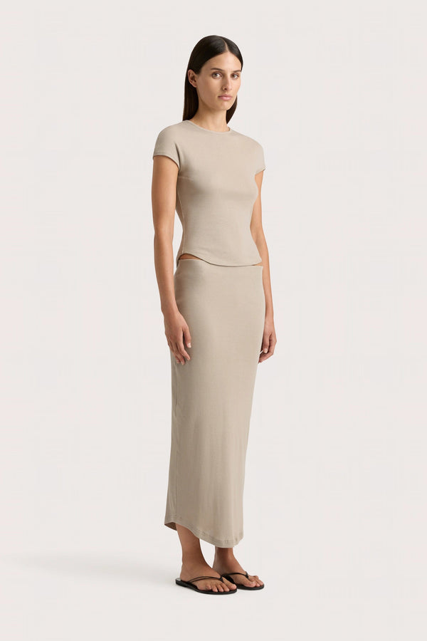 Faithfull The Brand Loire Skirt Taupe - Final Sale