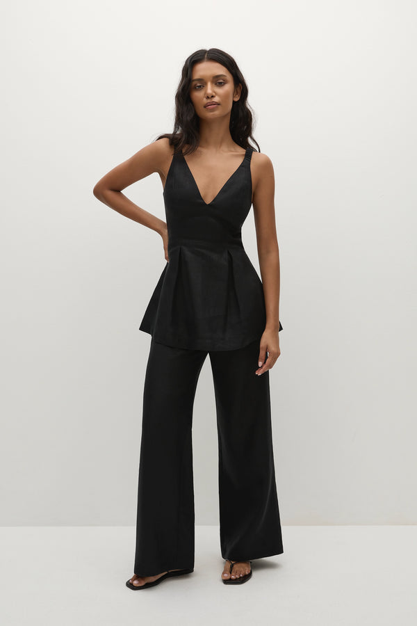 faithfull the brand Lola Top Black