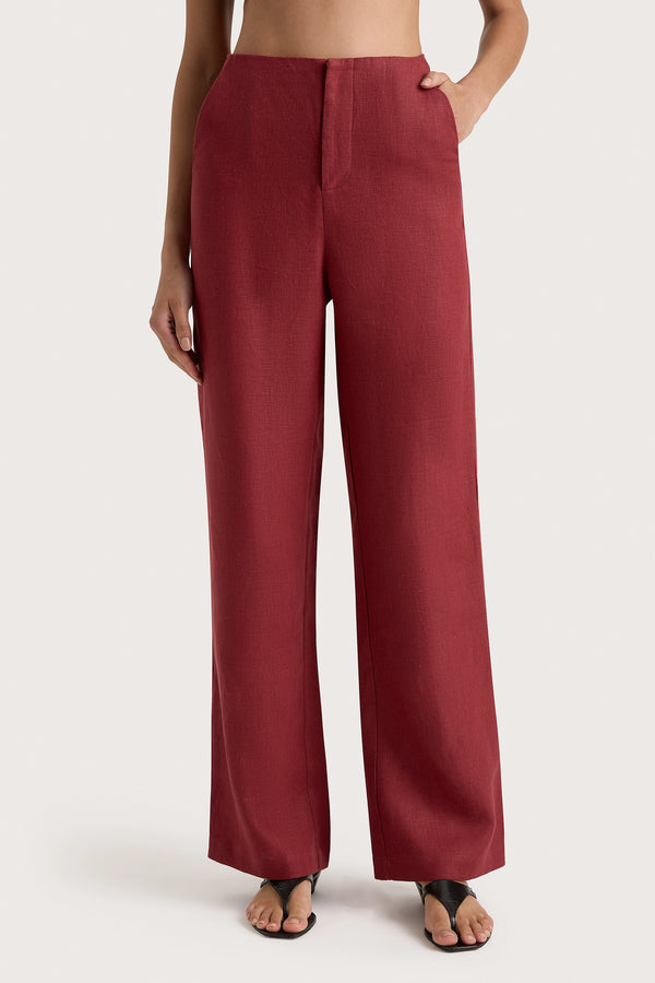 Faithfull The Brand Lulea Pant Wine - Final Sale