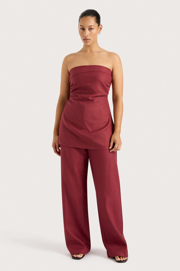 Faithfull The Brand Lulea Pant Wine - Final Sale