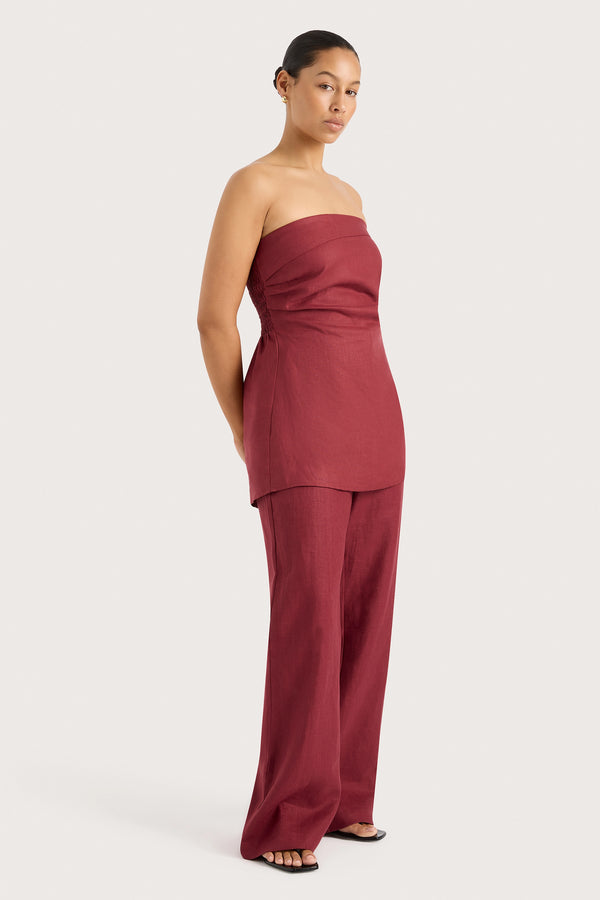 faithfull the brand Lulea Pant Wine - Final Sale