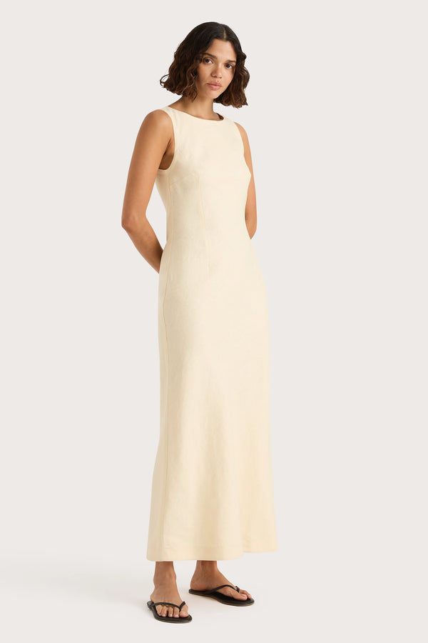 Faithfull The Brand Lydie Maxi Dress Butter