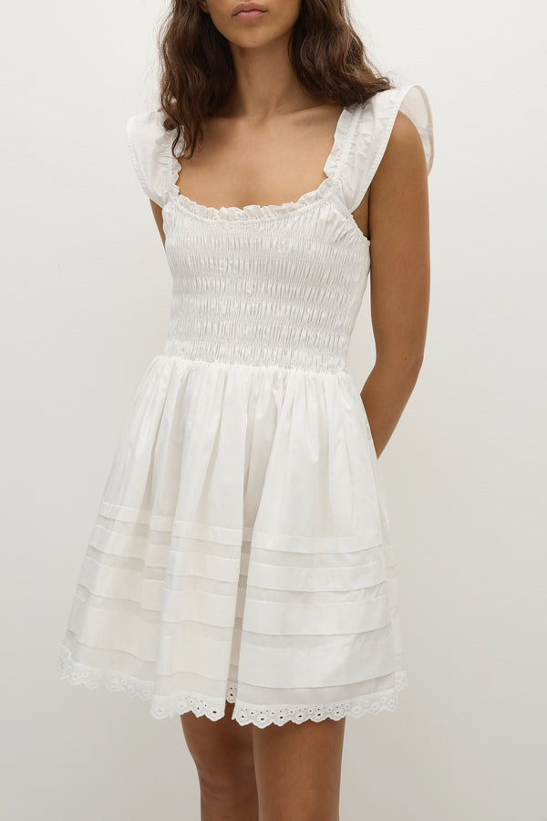 Faithfull The Brand Maja Mini Dress White