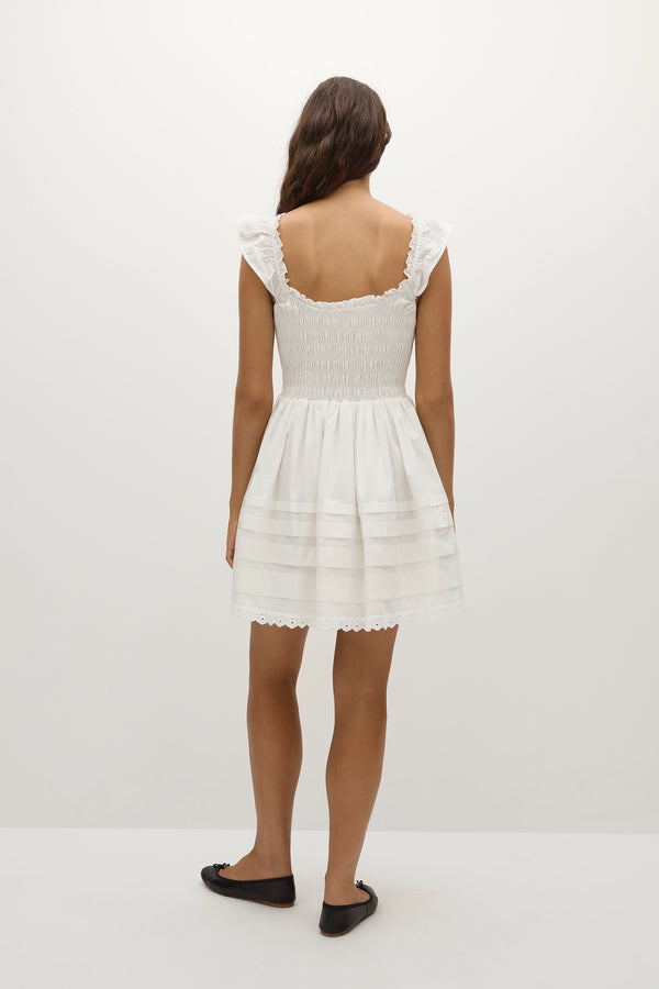 Faithfull The Brand Maja Mini Dress White