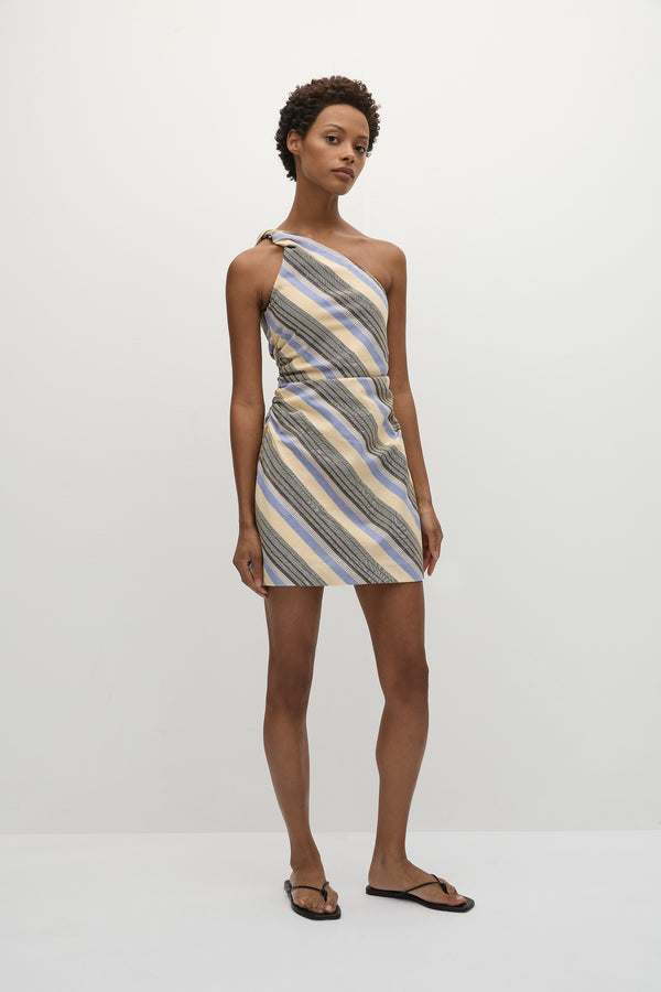 Faithfull The Brand Marga Mini Dress Marine Stripe