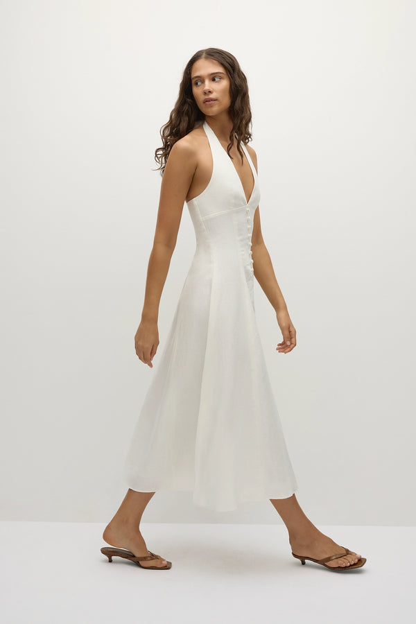 Faithfull The Brand Marie Midi Dress White