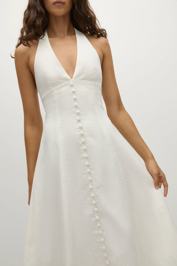 Faithfull The Brand Marie Midi Dress White