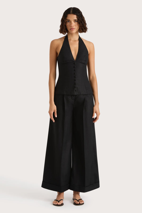 faithfull the brand Marie Top Black