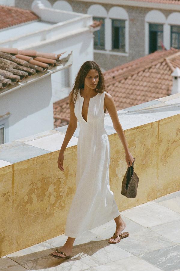 Faithfull The Brand Melia Maxi Dress White