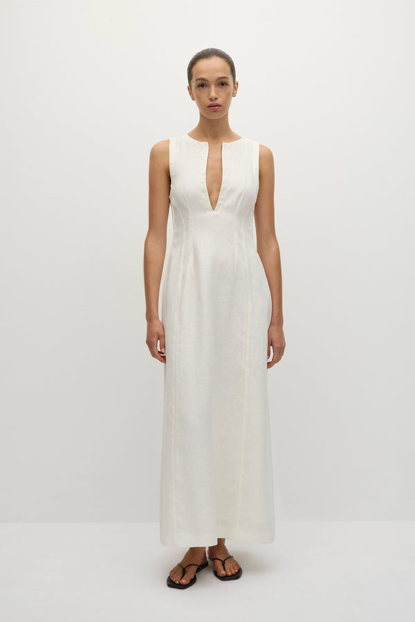 faithfull the brand Melia Maxi Dress White