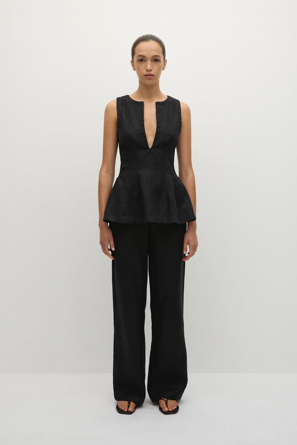 faithfull the brand Melia Top Black