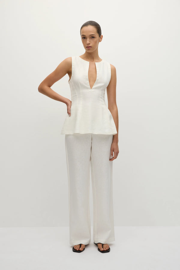 faithfull the brand Melia Top White