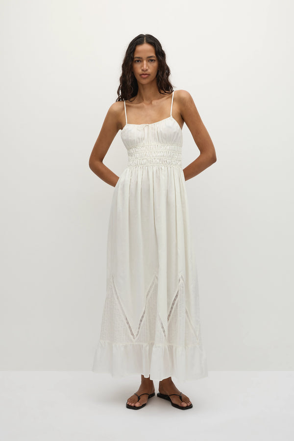 faithfull the brand Meline Maxi Dress White