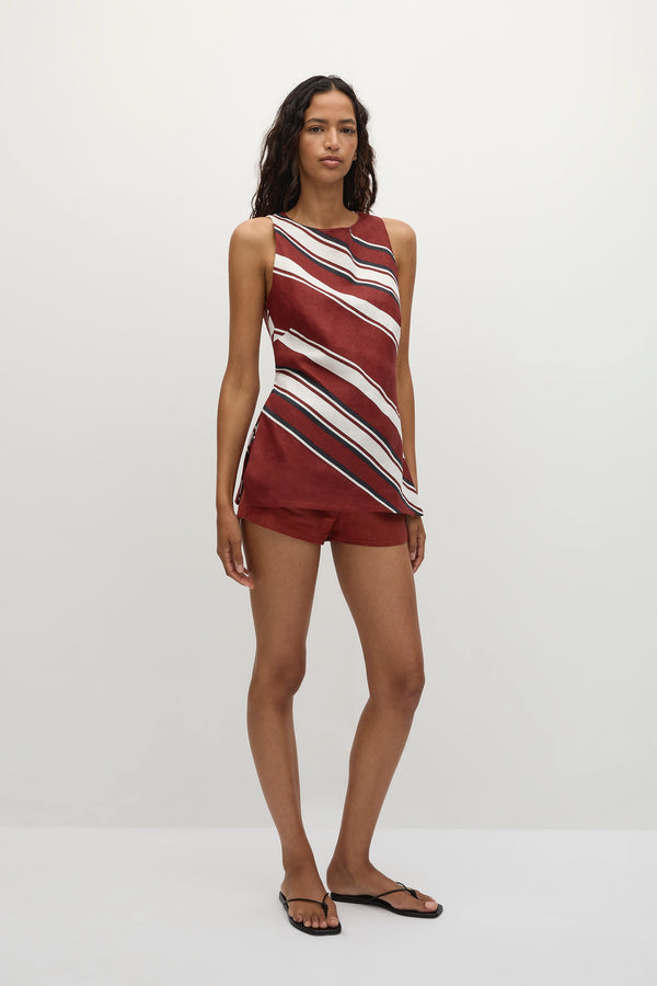 Faithfull The Brand Miel Tunic Top Hydra Stripe