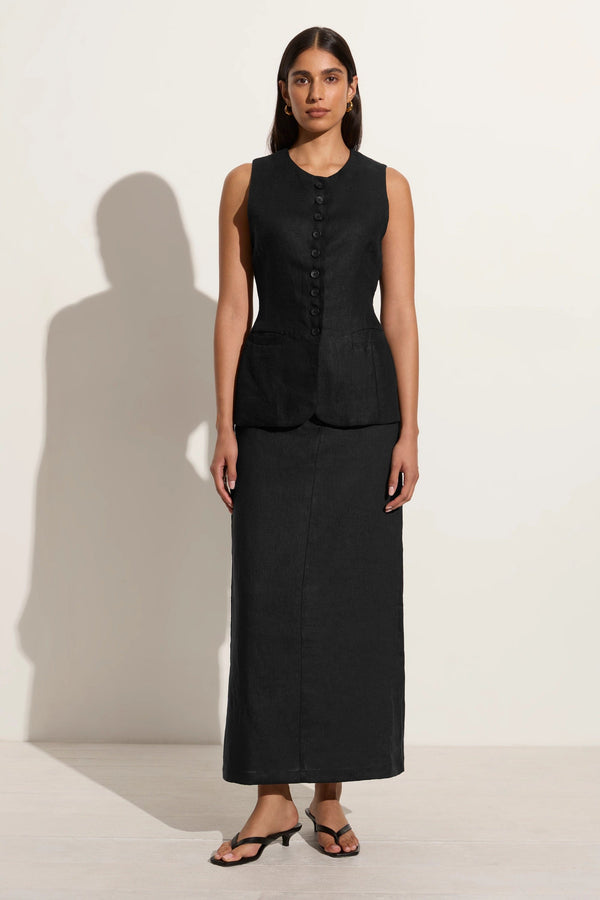 faithfull the brand Nelli Skirt Black - Final Sale