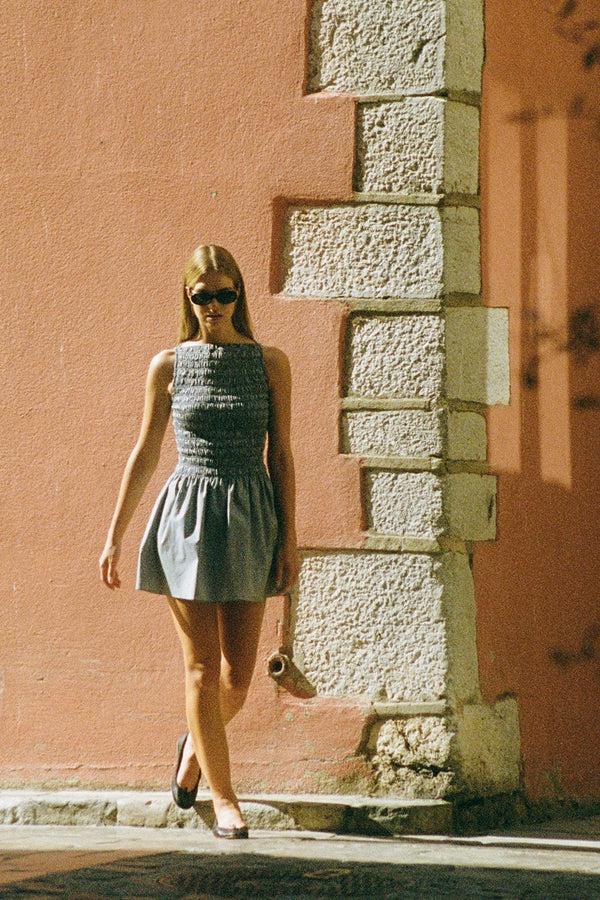 Faithfull The Brand Noa Mini Dress Gingham Black